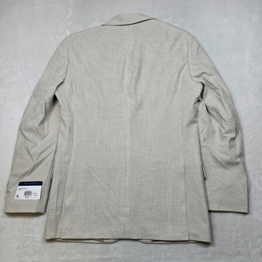 Tommy Hilfiger Conrad‎ Sport Coat Mens 38R White Tan Modern Fit Blazer $295 NEW